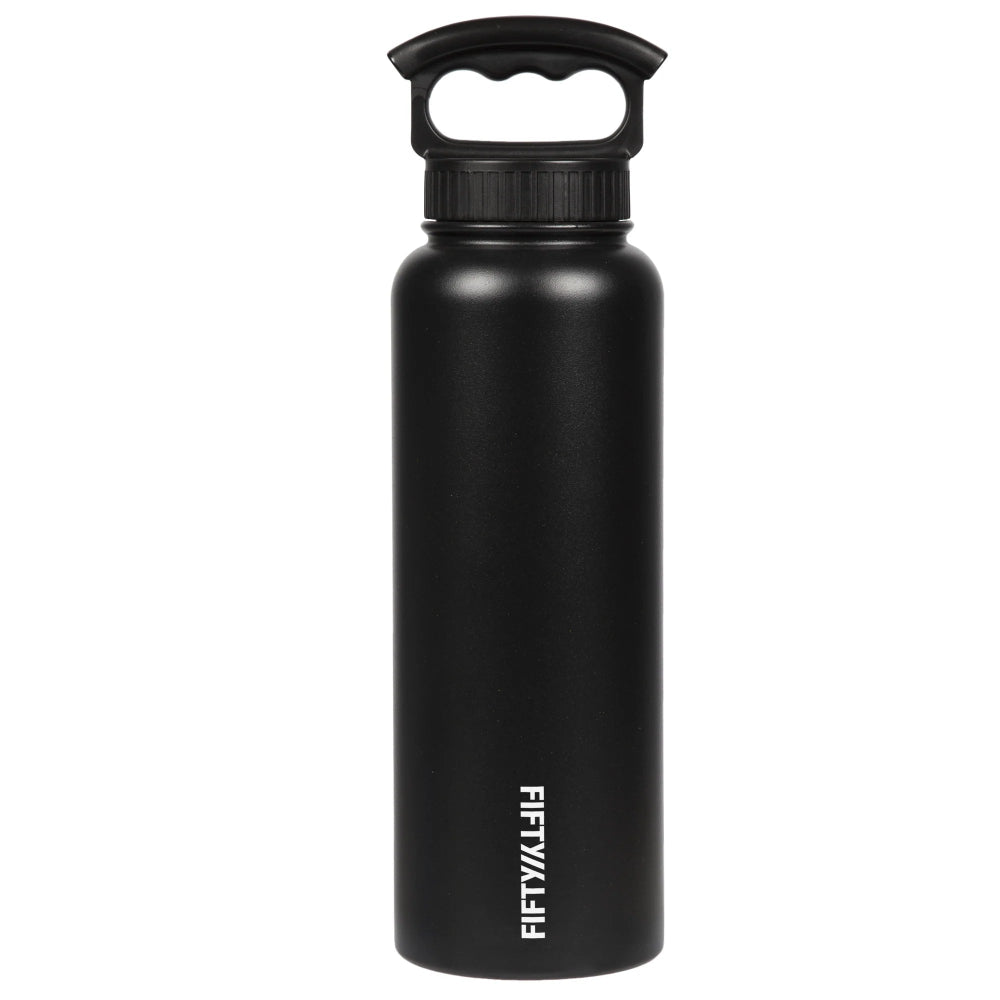 Fifty Fifty 40oz/1.1L Bottle w 3 Finger Holder Lid
