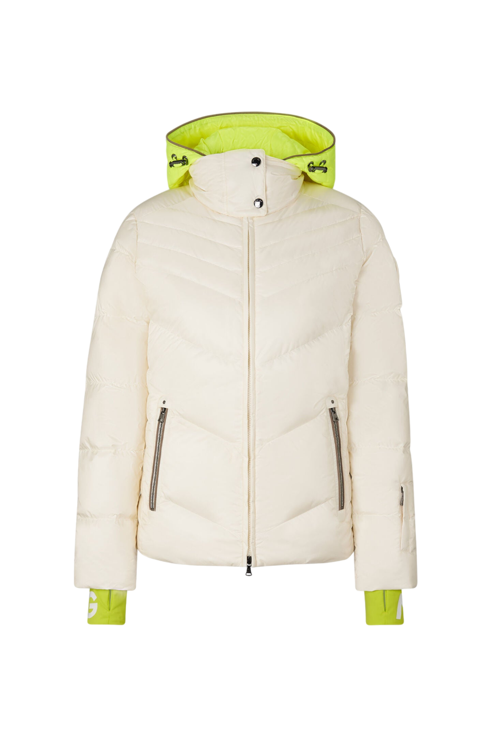 Bogner Fire Neon Ski Jacket Womens Bogner Fire Ice ASKA T Women's Ski Jacket Neon Yellow Black Size 36 S New 