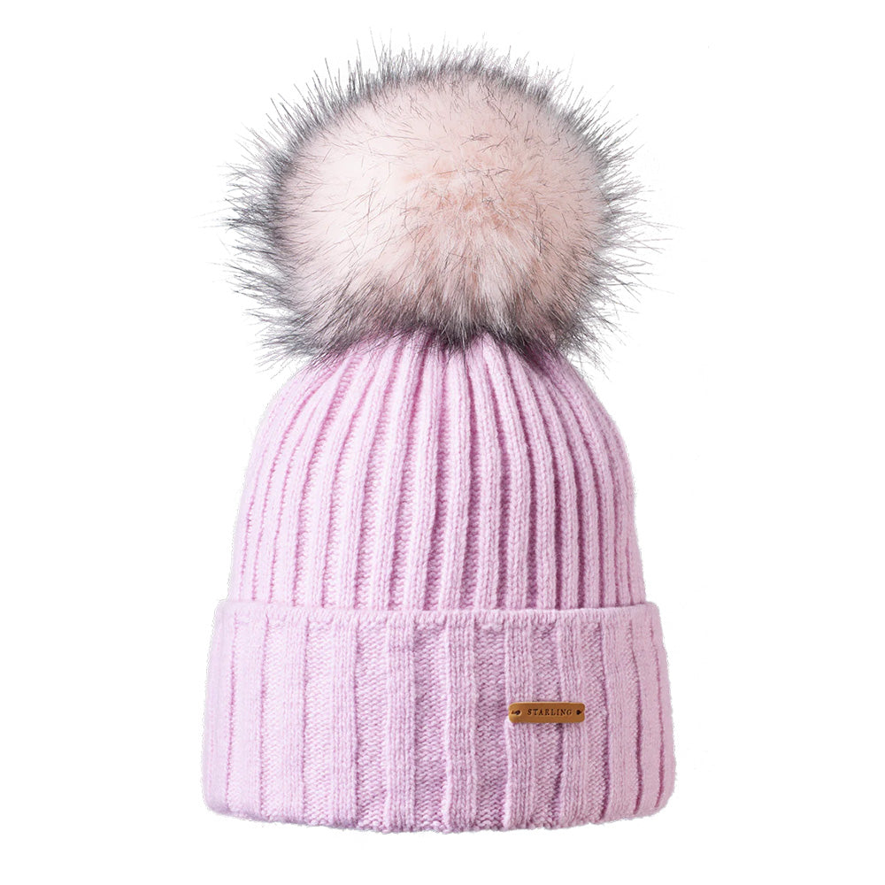 Starling Magic Real Fur Pom Beanie