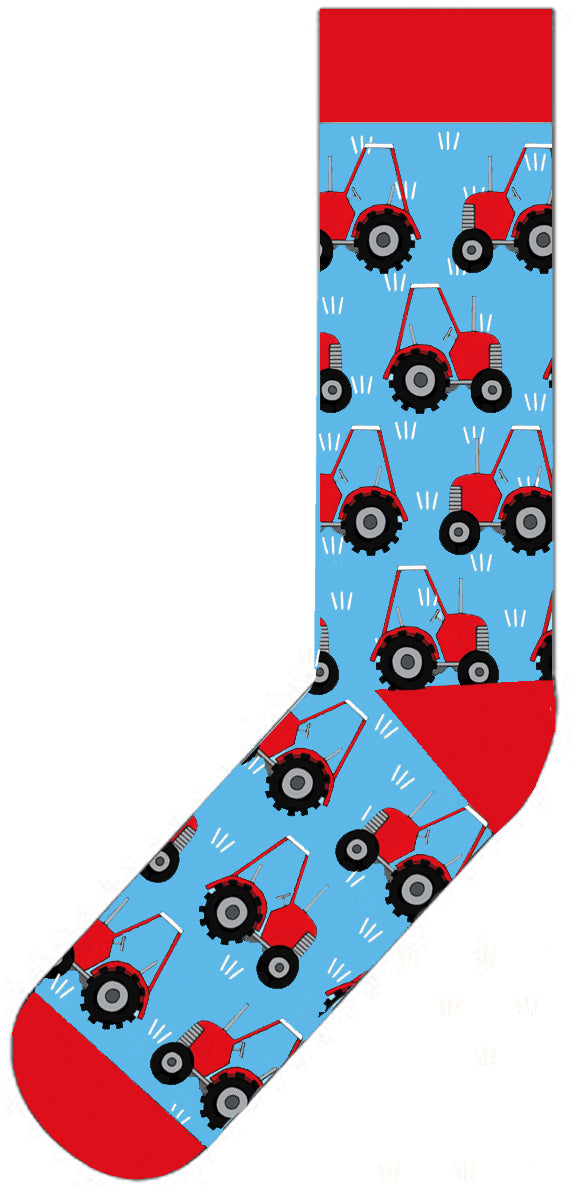 Red Tractor Cotton Socks