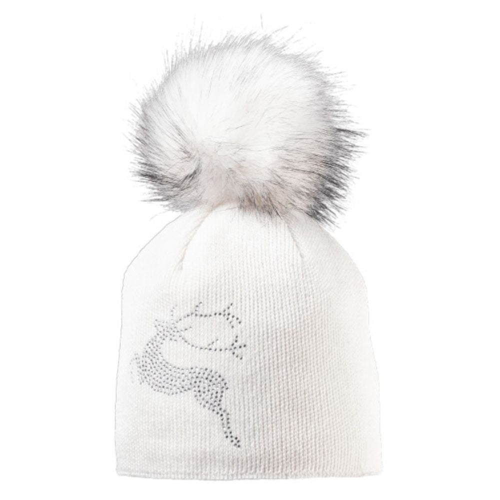 Starling Silver Bling Merino Real Fur Pom Beanie