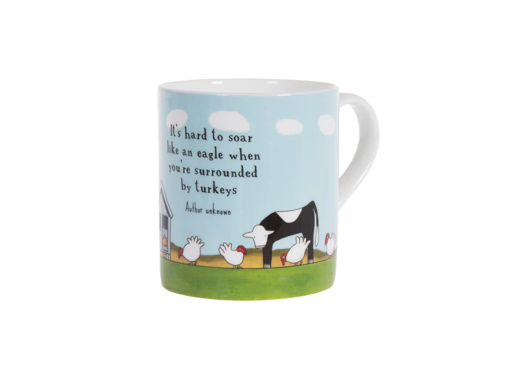 Red Tractor Bone China Cup 8oz
