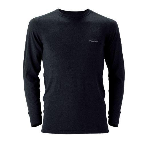 Montbell Mens Super Merino Wool Middle Weight Round Neck Shirt